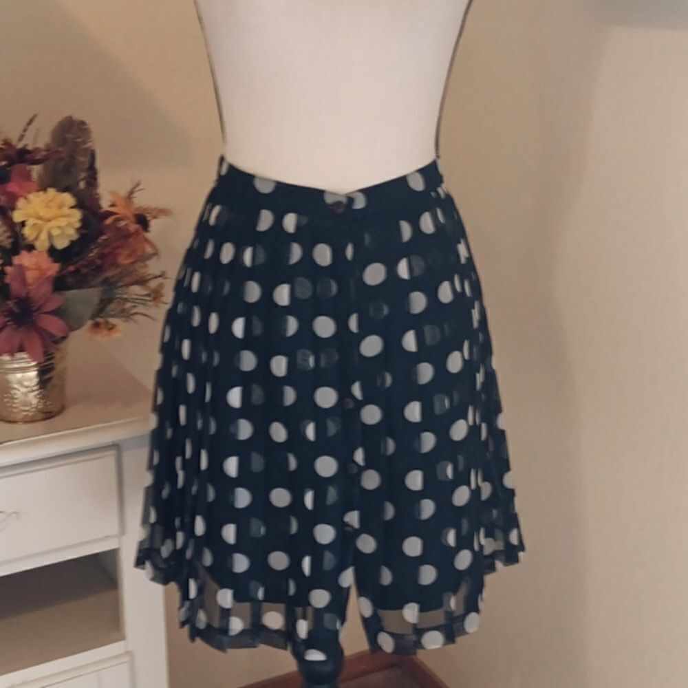 Cygne Designs Sheer Polka Dot Skirt